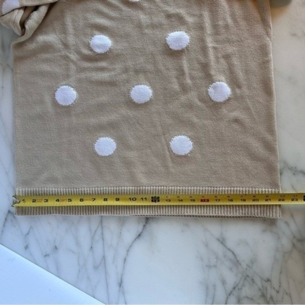 Anthony Richards Womens Polka Dot Sweater Neutral Soft Crew Neck Petite Large - Picture 10 of 12
